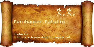 Kornhauser Katalin névjegykártya